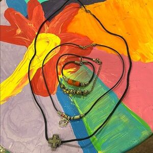 Black corded jewelry bundle